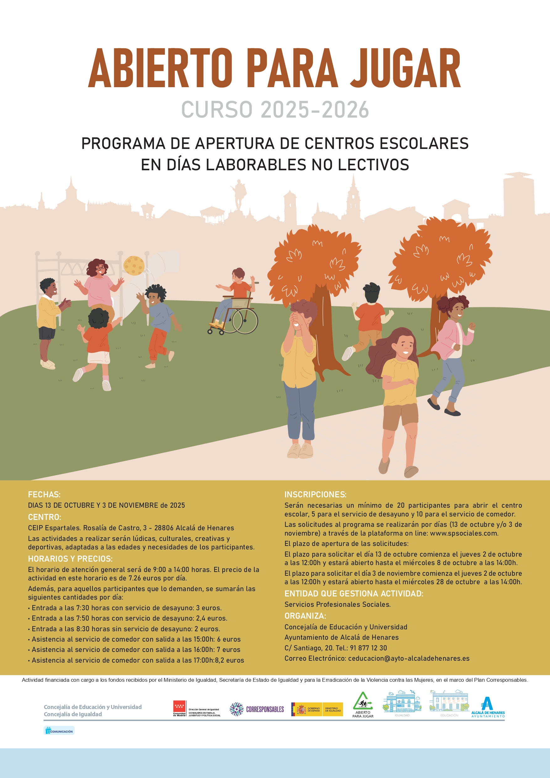 Alcalá de Henares- Abierto para jugar | Días no lectivos